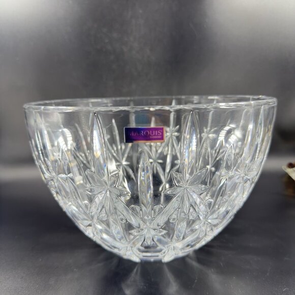 Marquis by Waterford Clear Crystal Sparkle Design Dish Bowl 9inch Germany New - Picture 15 of 16